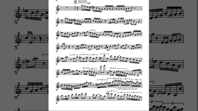 Solo - Gerald Albright "WINELIGHT" - Alto Sax Eb Sheet Music смотреть онлайн