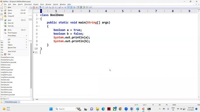 Boolean data type, String, Escape Sequences In Java Full Stack - core java by lokesh jammugani смотреть онлайн