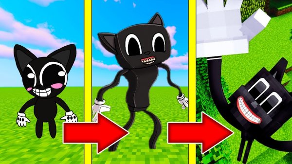 Как менялся МУЛЬТЯШНЫЙ КОТ и его жизненный цикл в майнкрафт ! Эволюция CARTOON CAT SCP MINECRAFT