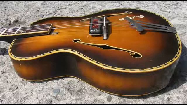 PERLGOLD HOLLOW BODY ARCHTOP GUITAR "BLUES IN E" смотреть онлайн