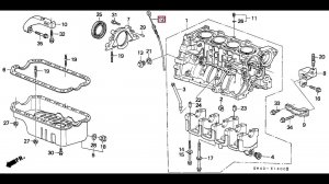 Замена поддона двигателя D15B Honda Partner