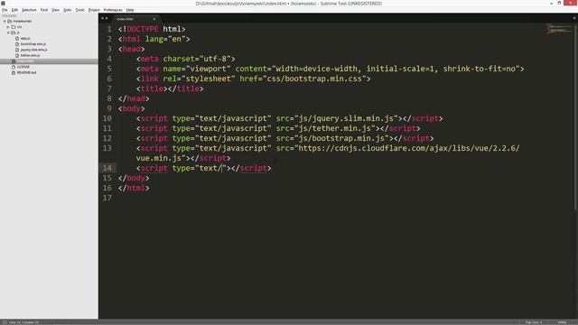 Hola mundo en JS Frameworks: Hola mundo en VueJS. смотреть онлайн