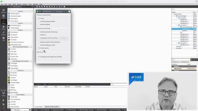 Setting up Radio Buttons in Button Groups in Qt Designer смотреть онлайн