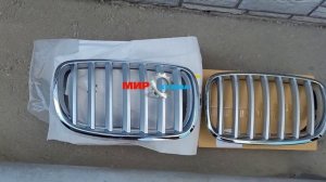 Bmw X5 E70 X6 E71 решетка радиатора Новая хром серая неоригинал ноздри Бмв Х5 Е70 Х6 Е71 МирКузова