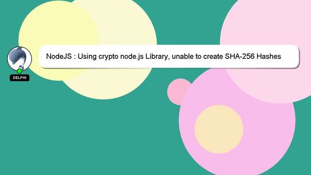NodeJS : Using crypto node.js Library, unable to create SHA-256 Hashes multiple times in rapid succ смотреть онлайн