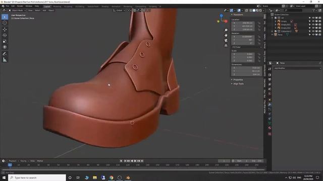 The Boot Blender Timelapse (pre-zbrush) смотреть онлайн
