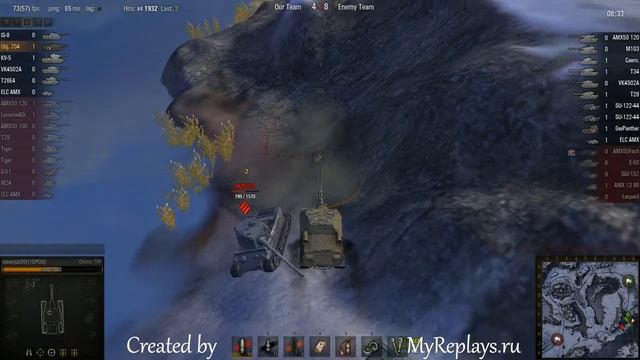 WOT: Arctic Region - Object 704 - 7 frags - Top Gun, Steel Wall смотреть онлайн