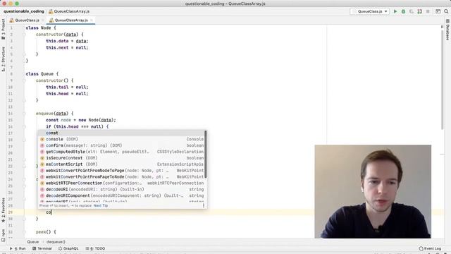 Queue - Data Structures in Javascript смотреть онлайн