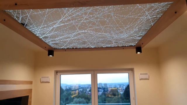 Oświetlenie do salonu - lampa z światłowodów - światłowody pajęczyna - żyrandol zrób samodzielnie. смотреть онлайн