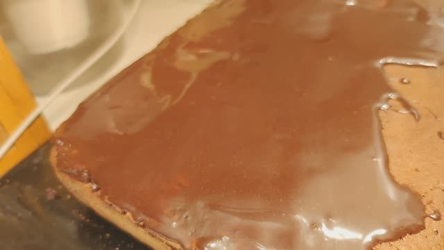 Шоколадная глазурь для украшения торта или кулича не липнет!