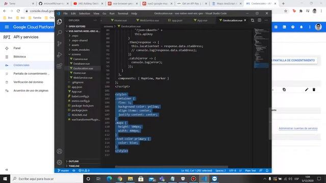 Deber 4 - Geolocalización con Vue Native Framework смотреть онлайн
