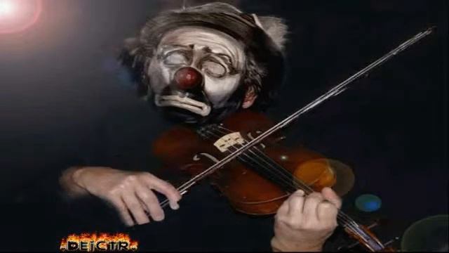 DEJCTR IMAGE GIF EN VIDÉO ET AUDIO  CLOWN AVEC VIOLON