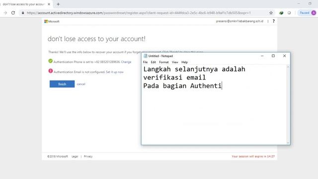 Verifikasi nomor HP dan email untuk reset password akun Office 365 смотреть онлайн
