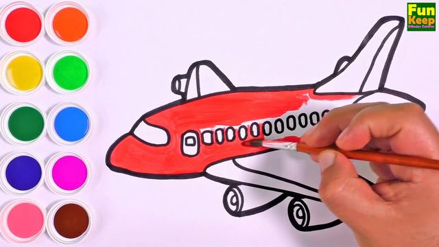 Como Dibujar y Colorear Un AVION de Arco Iris - Learn Colors - Dibujos Para Niños / FunKeep смотреть онлайн
