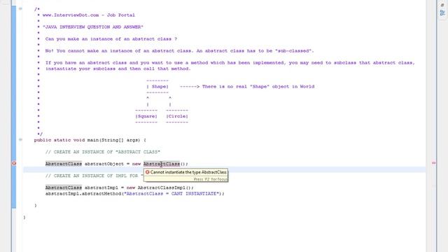 Why Java does not allow to create an instance of abstract class смотреть онлайн