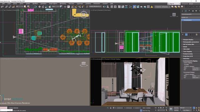 Corona Camera, постановка ракурса и настройка смотреть онлайн