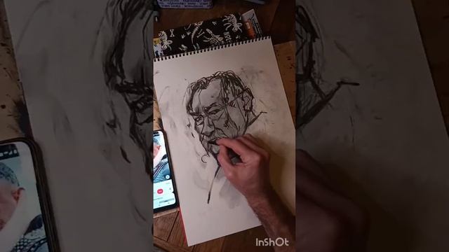 DRAW WITH CHARCOAL #charcoal #portrait #sketch #timelapse #art #loomismethod #drawing #faces смотреть онлайн