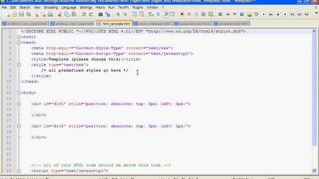 Free HTML template for web design and Notepad++ смотреть онлайн