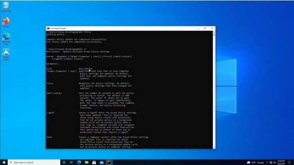 How to use gpupdate command to force a group policy update on local or remote computers.