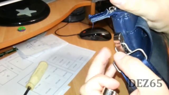 Ремонт сумки. Оторвалась лямка. Устраняем ужасный скрип. смотреть онлайн