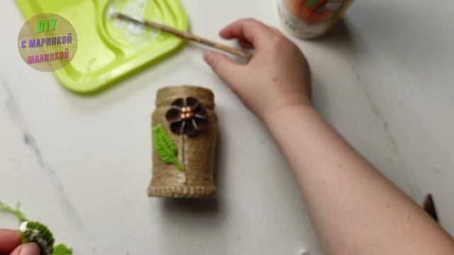 Идея как украсить баночку из под джема. DIY с Маринкой-Малинкой