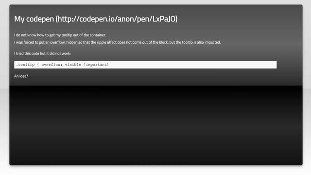 Bootstrap tooltip : overflow? смотреть онлайн