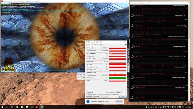 FurMark and gpu-z, Nvidia GTX660 смотреть онлайн