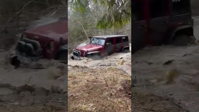 Jeep Wrangler JK Rubicon Красный Бегемот off-road смотреть онлайн