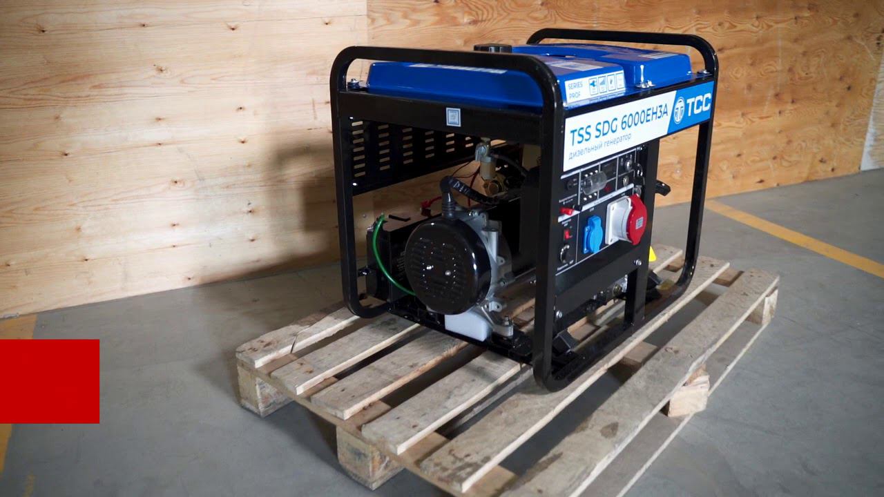 Обзор дизельного генератора ТСС SDG 6000EH3A смотреть онлайн