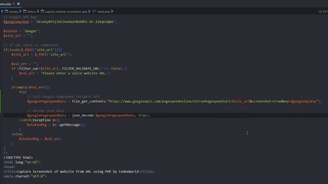Capture Screenshot of Website from URL using PHP смотреть онлайн