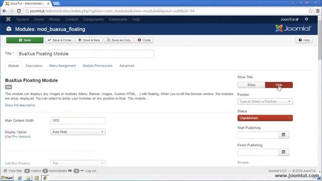 How to Install module buaxua floating in Joomla! 3.5 смотреть онлайн