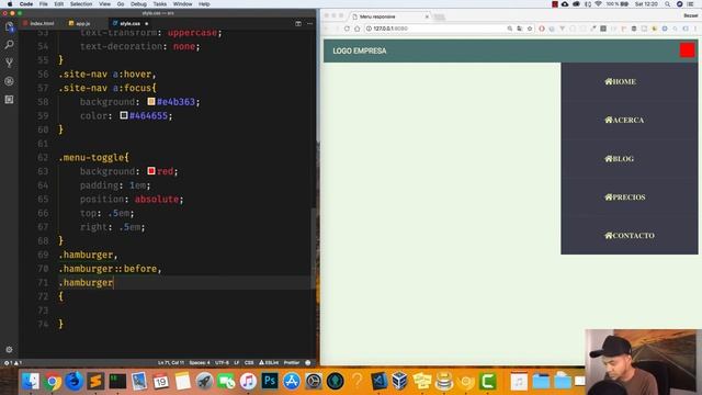Como hacer Menú responsive con css3, html5 & Javascript adaptable a móviles смотреть онлайн