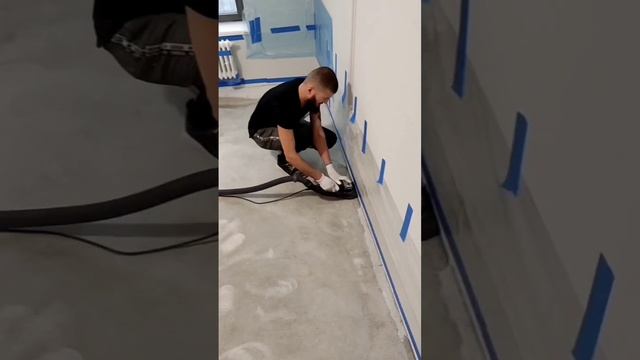 Шлифовка пола без пыли, хардкор продолжается! Аккуратно и деликатно! Стены крашены #uzbekmaster
