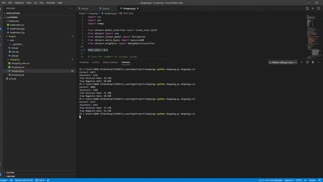 hakanozlemis - CS50’s Introduction to Artificial Intelligence with Python Project 4a Shopping смотреть онлайн
