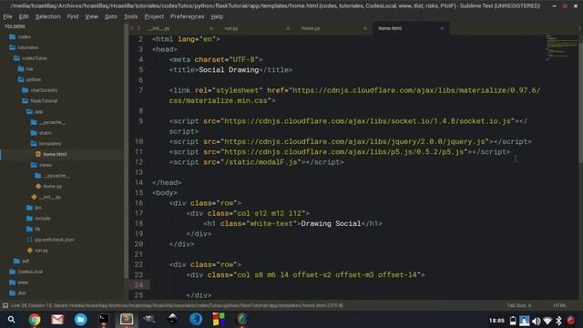 TUTORIAL PYTHON - FLASK + SOCKETIO смотреть онлайн