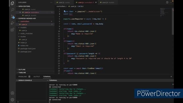 #2 - User registration || Complete REST APIS with Node, Express, MongoDB &JWT смотреть онлайн