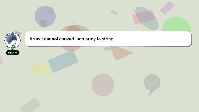 Array : cannot convert json array to string смотреть онлайн