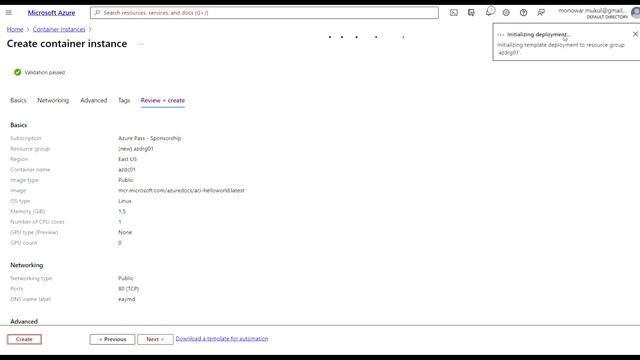 Deploy an Azure Container Instances смотреть онлайн