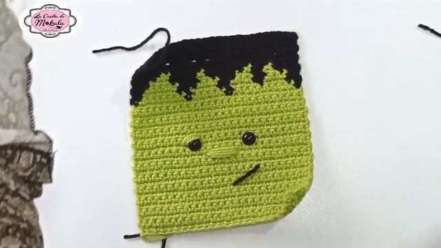 ? TUTORIAL BOLSITA DE CARAMELOS DULCERO FRANKENSTEIN | Crochet Halloween Franky Tote bag Tutorial смотреть онлайн