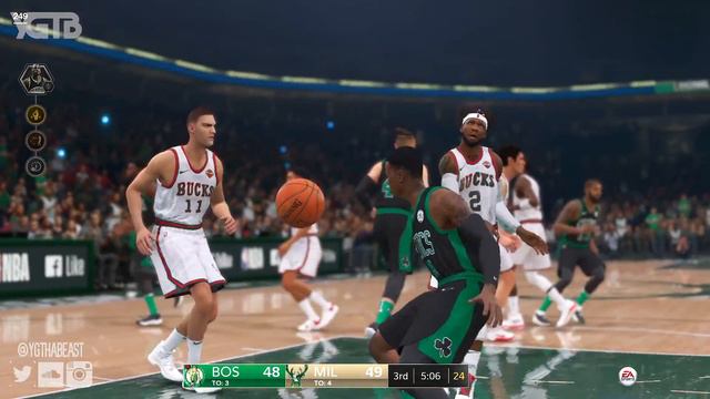 NBA Live 19 The One Career | THREE POINT GAWD RETURNS TO BATTLE KYRIE IRVING IN BOSTON! смотреть онлайн