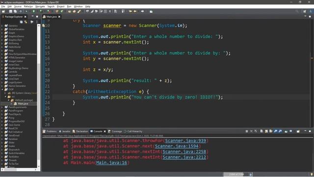 Java exception handling ⚠️ смотреть онлайн