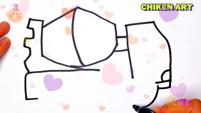 Как нарисовать цементовоз? How to draw a cement truck? Sement toshiydigan moshina chizish смотреть онлайн