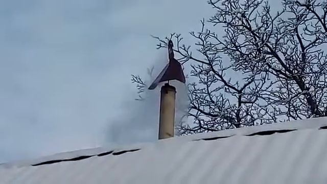 Флюгер на дымоход в действии часть 2