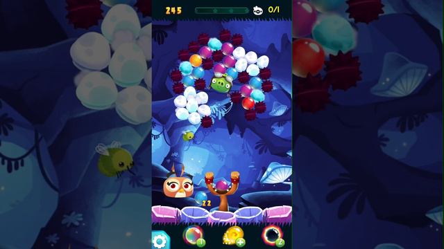 Angry Birds Stella Pop Gameplay!- Level 157 Mushroom Cave Levels! смотреть онлайн