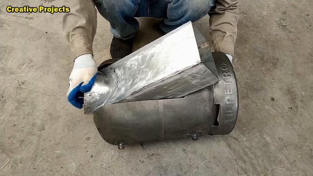 DIY 2-in-1 wood stove - Super fast water heating is amazing смотреть онлайн