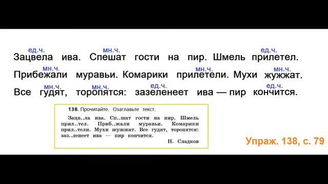 ГДЗ 2 класс Русский язык Учебник 2 часть Упражнение. 138