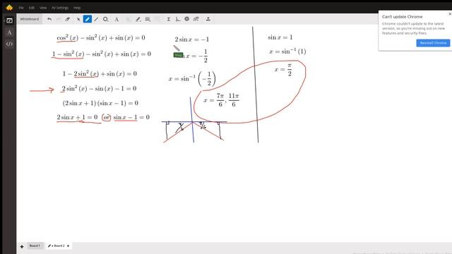 Solve a trig equation involving both sin^2 and cos^2. смотреть онлайн