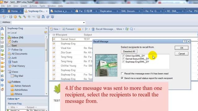 How to Recall Message on Lotus Note Mail смотреть онлайн