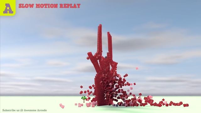 BOOM! Super Rectangle Numberblock 1000 Vs 100 In Crash Party! XXL Awesome Cannon + SlowMo Flycam!