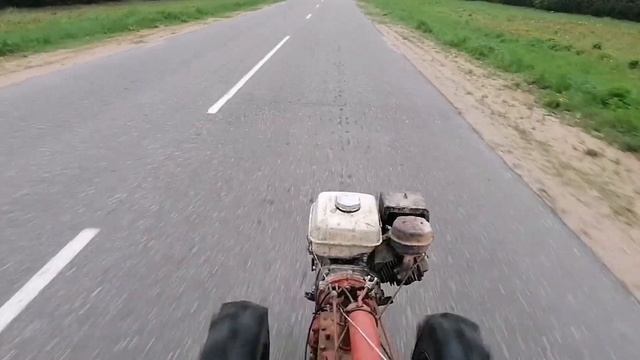 Мотоблок Мтз. | Разгон 40км/ч. смотреть онлайн